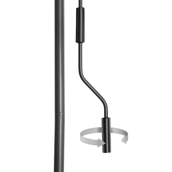 Markis Taija med handvev - 150 x 310 cm, ljusgrå Ljusgrå