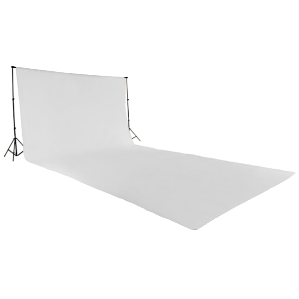 tectake Fotobakgrund / Backdrop set 3x6m med väska Vit