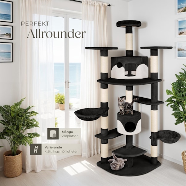 tectake Katt klösträd, klösmöbel Filippa Vit