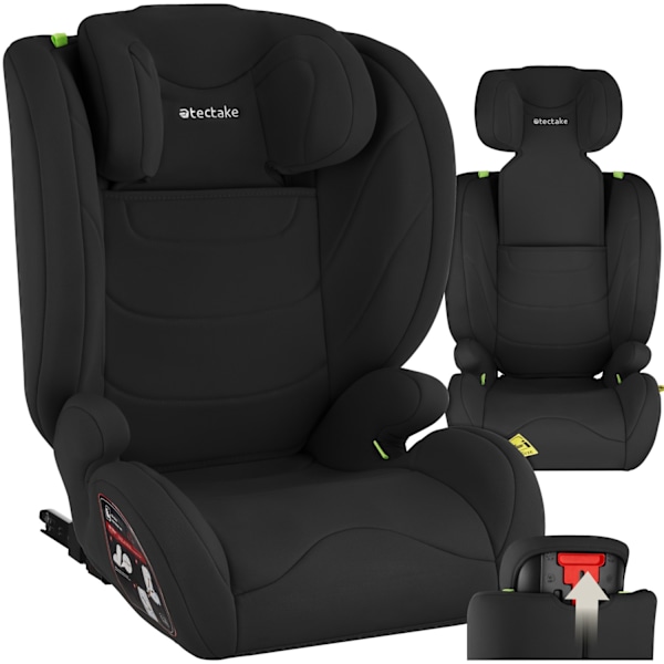 tectake Bilbarnstol Levi, i-Size-godkänd, med ISOFIX Svart