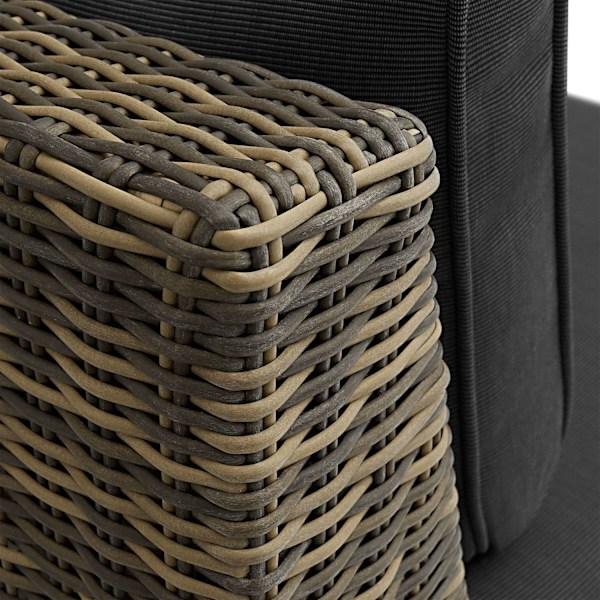 tectake Modulärt loungeset Villanova Aluminium Set 3 2-sits grå