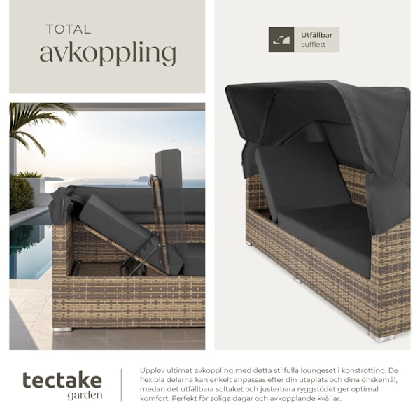 tectake Loungegrupp - Konstrotting  San Marino Natur