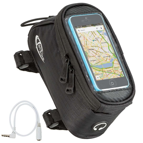 tectake Cykelväska för smartphones - 18 x 8,5 x 8,5 cm Svart