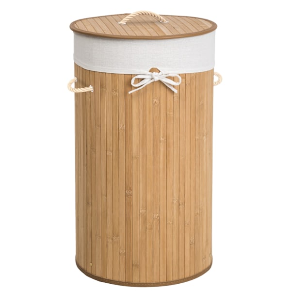 tectake Tvättkorg med tvättsäck 57 l Beige