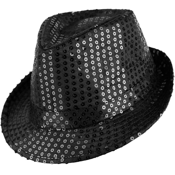 tectake Partyhatt med paljetter Svart
