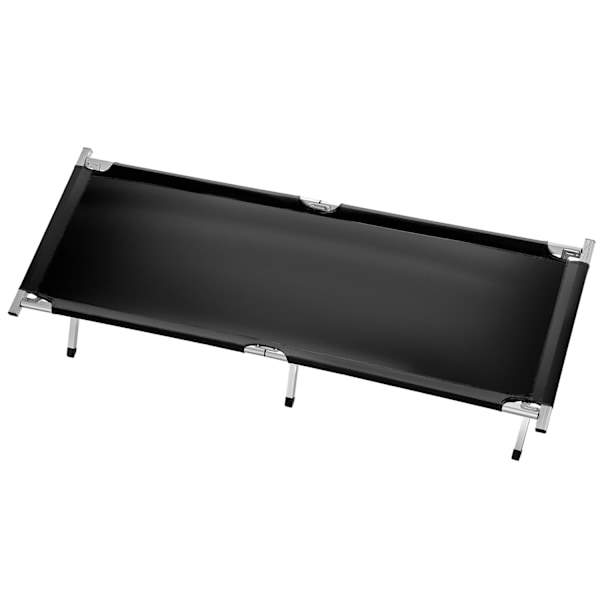tectake 2 tältsängar i aluminium, hopfällbara Svart