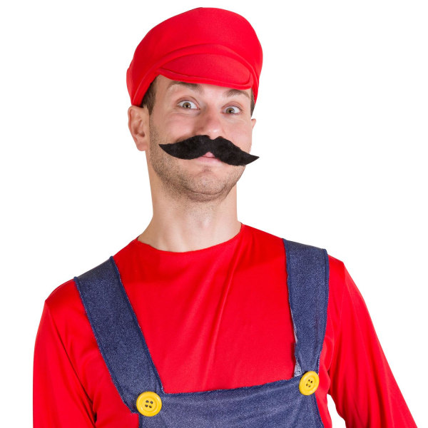 tectake Maskeraddräkt Herr Super rörmokare Mario Red S