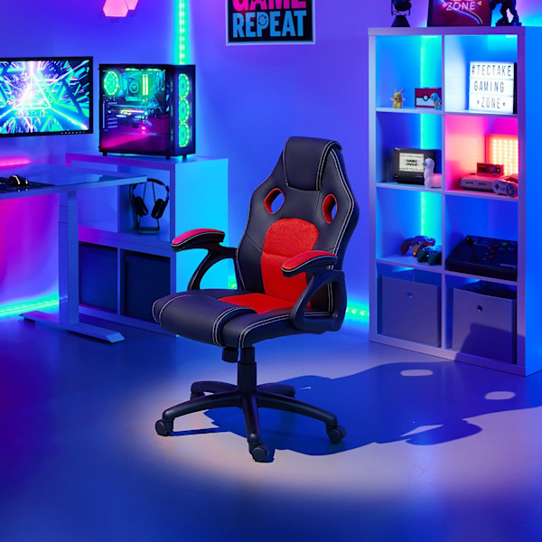 tectake Gamingstol Mike Röd