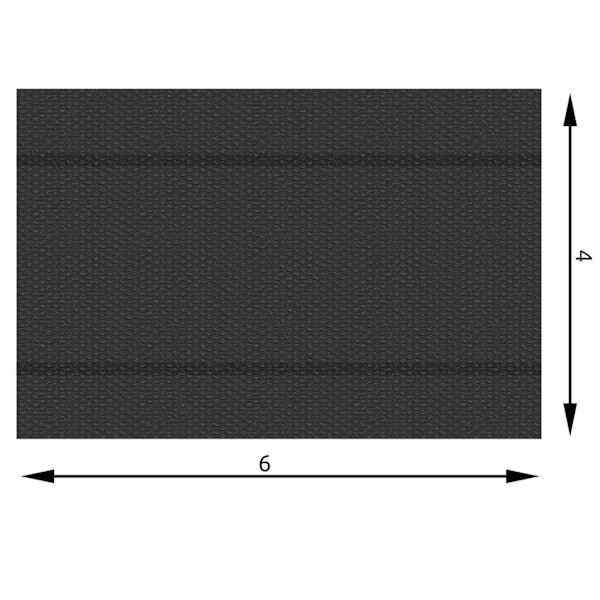 tectake Poolskydd rektangulär - 400 x 600 cm Svart