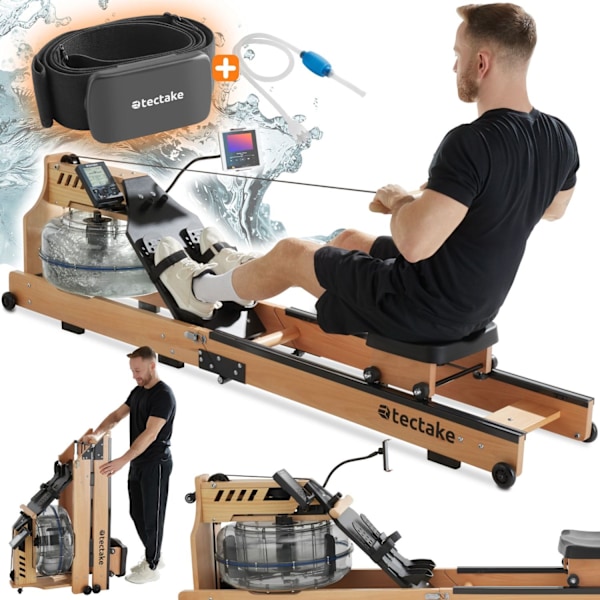 tectake Trärorsmaskin Titan hopfällbar, ergonomisk, 150kg bärkapacitet Brun