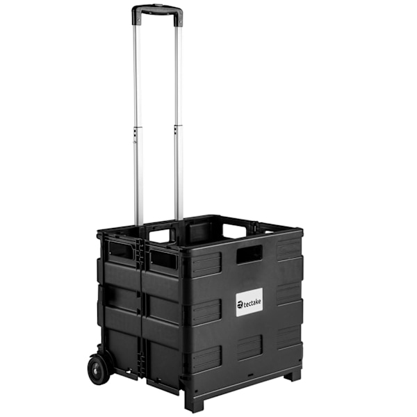 tectake Shoppingvagn hopfällbar Svart