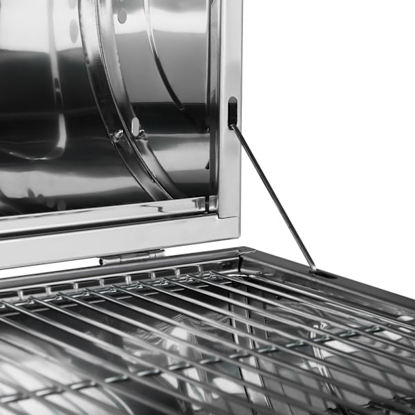 tectake Kolgrill i rostfritt stål Silver