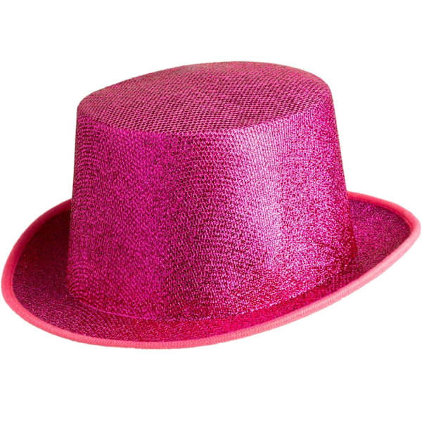 tectake Glitter-cylinderhatt Rosa
