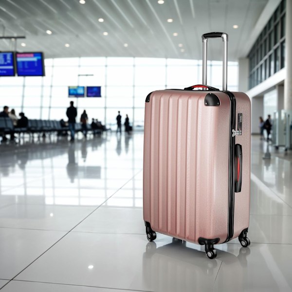 tectake Resväskor 4 set Pucci, bagage av ABS-hårdplast RoseGold