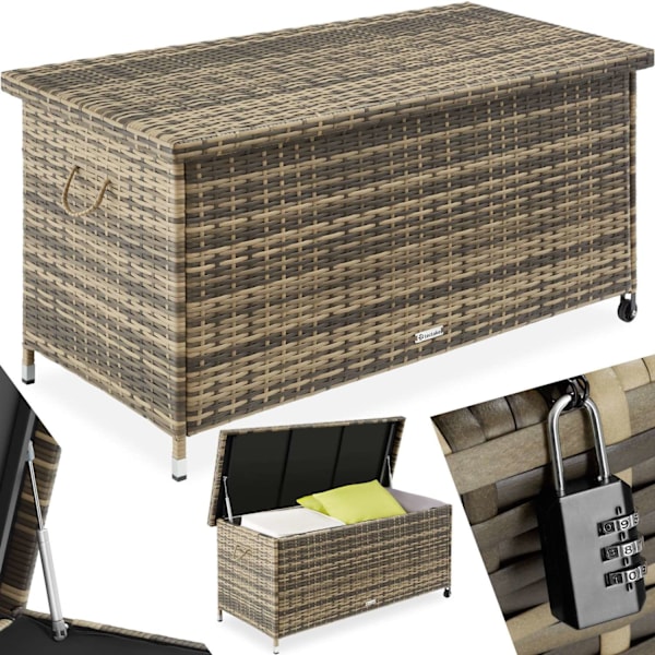 tectake Dynbox Kiruna med lock Natur