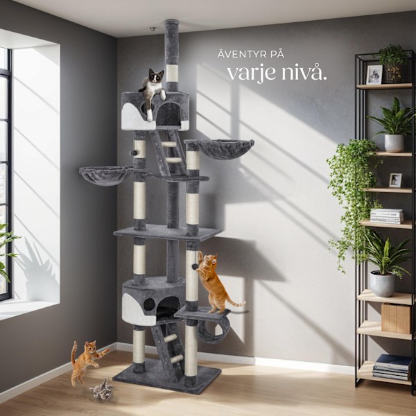 tectake Klösträd katt, klösmöbel Hansi Vit