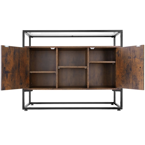 tectake Skänk Oldham 100x38x80,5cm Mörkbrun