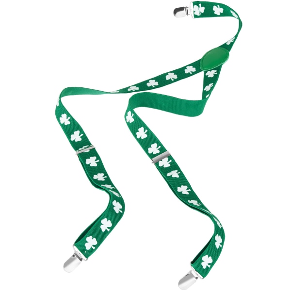 tectake St. Patrick’s Day hängslen med klöver Grön