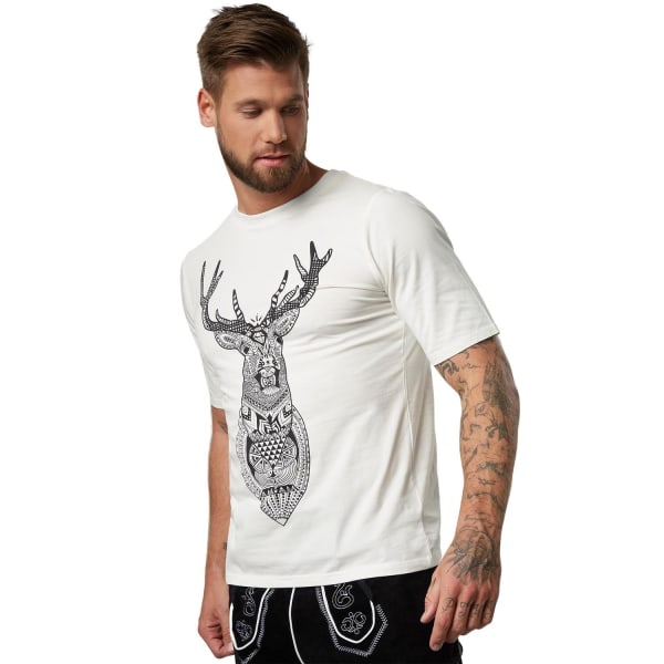 tectake T-Shirt Platzhirsch White XXL