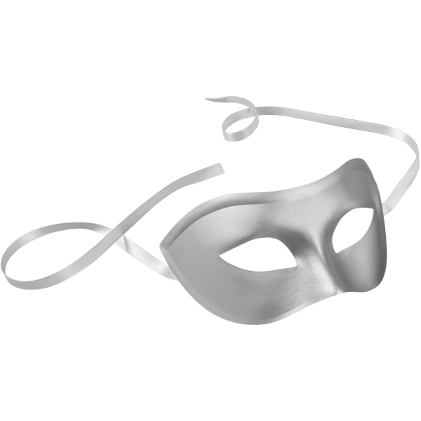 tectake Venetiansk mask, enfärgad ögonmask för maskerad Silver