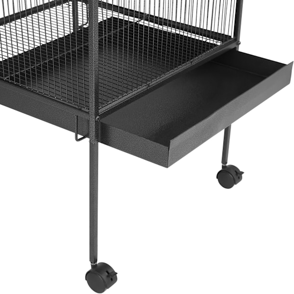 tectake Fågelbur 146 cm hög Grafitgrå