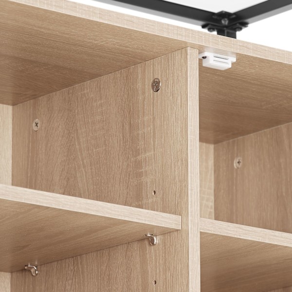 tectake Skänk Oldham 100x38x80,5cm Ljusbrun