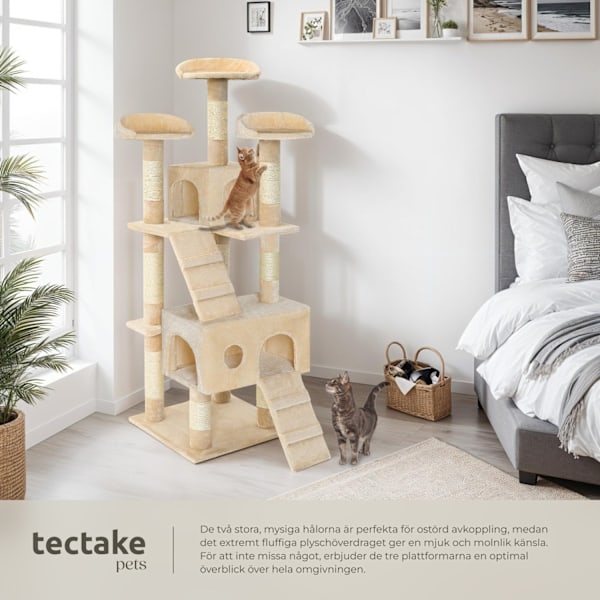 tectake Katt klösträd, klösmöbel Mogli Beige