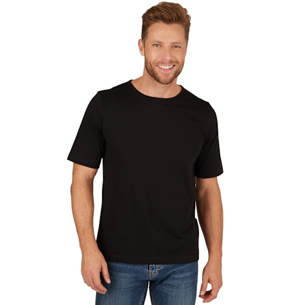 tectake Herr-t-shirt med rund hals svart Black XL