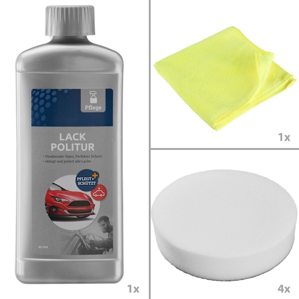 tectake Oscillerande polermaskin 710W - 17 delar inkl. polermedel Röd