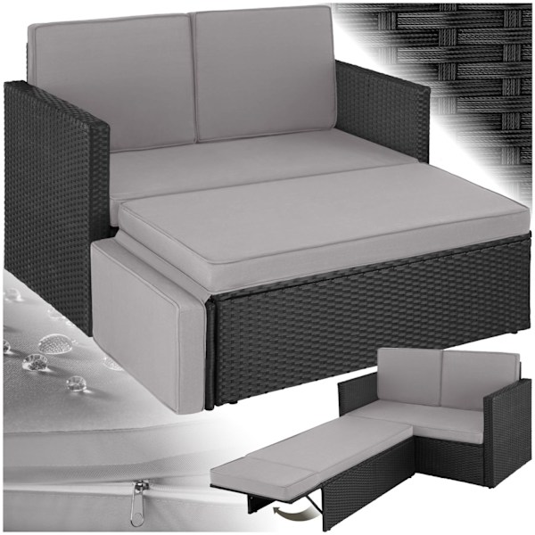 tectake Loungesoffa Korfu grå