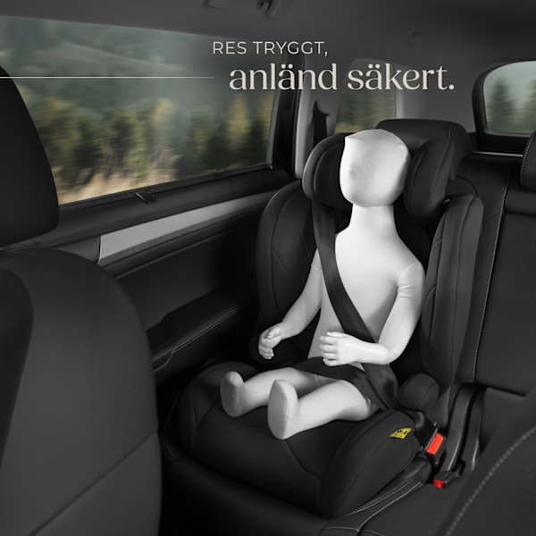 tectake Bilbarnstol Levi, i-Size-godkänd, med ISOFIX Svart