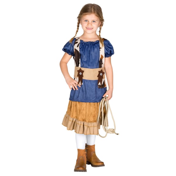 tectake Maskeraddräkt Cowgirl Wynonna Brown 128 (8-10y)