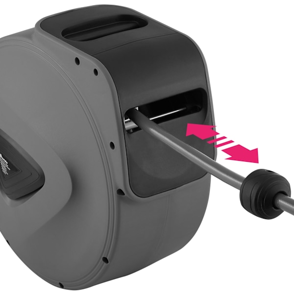 tectake Tryckluftsslang automatisk - 20 m grå