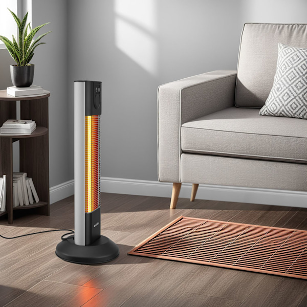 tectake Infravärmare Solaris Terra 1500W med timerfunktion Svart