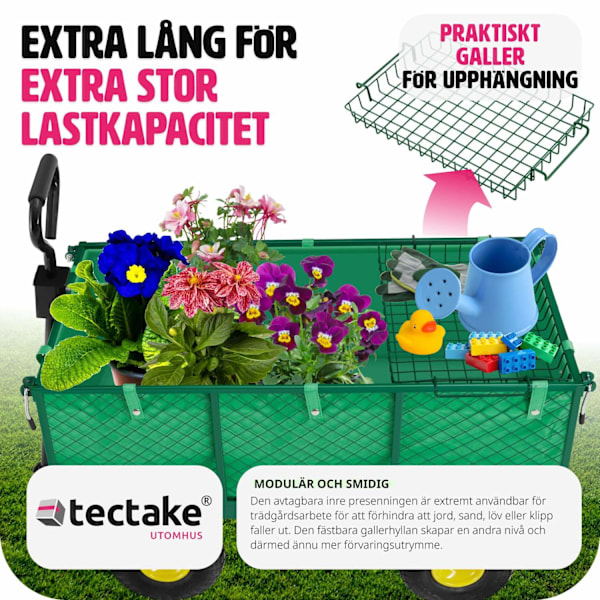 tectake Skrinda med hyllplan max 550 kg Grön