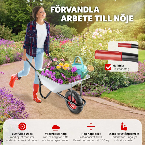 tectake Skottkärra Oskar Silver