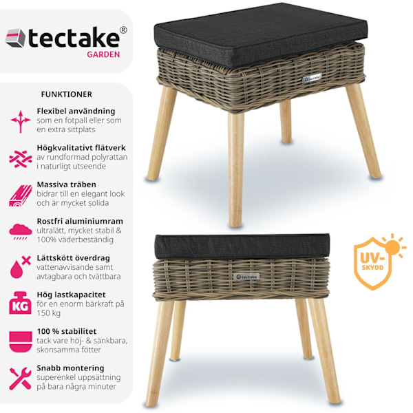 tectake Pall i rotting Vibo 150 kg Natur