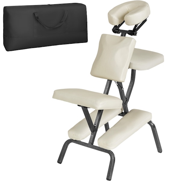 tectake Massagestol i konstläder Beige