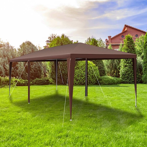 Paviljong almchalet med avtagbara sidodelar - 6 m Brun