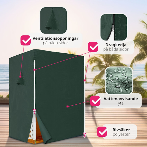 tectake Strandkorg med dyna, inklusive skyddsöverdrag Vit