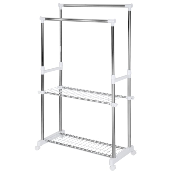 tectake Klädställning 84x42x170 cm grå