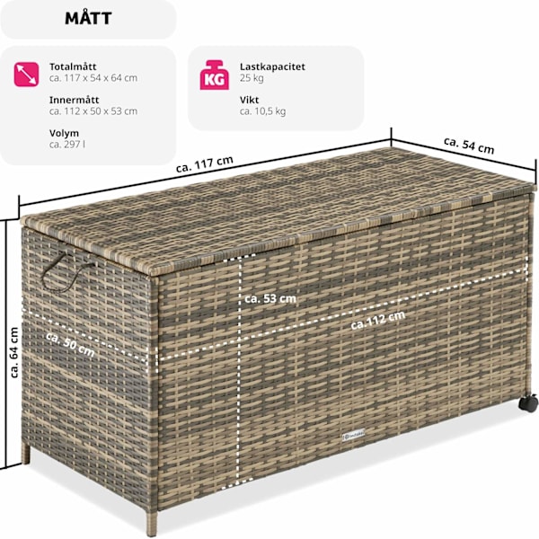 tectake Dynbox i konstrotting Natur