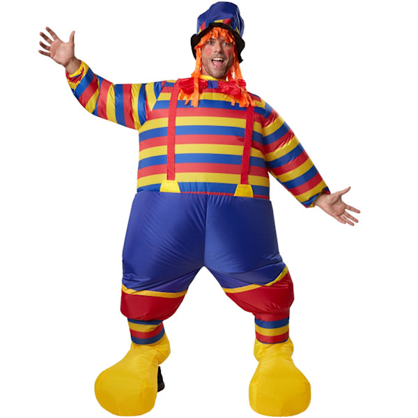 tectake Uppblåsbar dräkt Clown multifärg