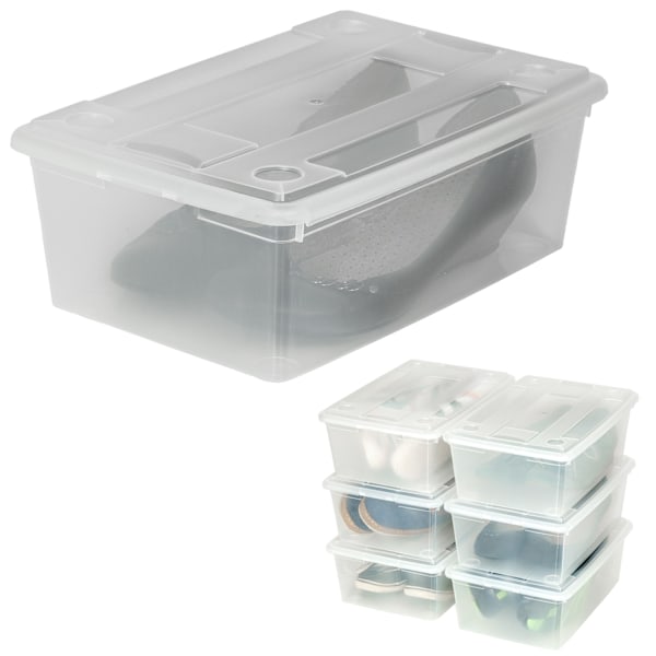 tectake Förvaringslåda 24 pack Transparent