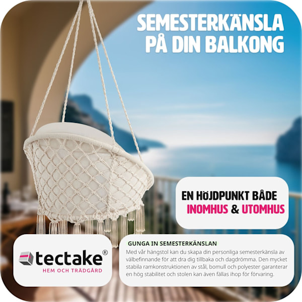 tectake Hängstol Samira Beige