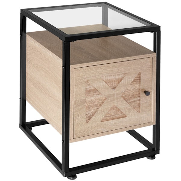 tectake Sängbord Kidderminster 40x43x60,5cm Ljusbrun