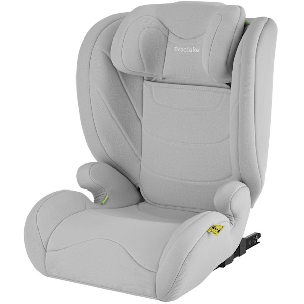 tectake Bilbarnstol Levi, i-Size-godkänd, med ISOFIX Ljusgrå