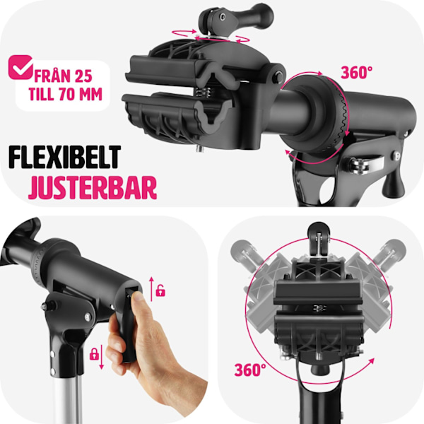 tectake Cykelreparationsställ Tristan - Fällbar och höjdjusterbar, lämplig för elcyklar Svart