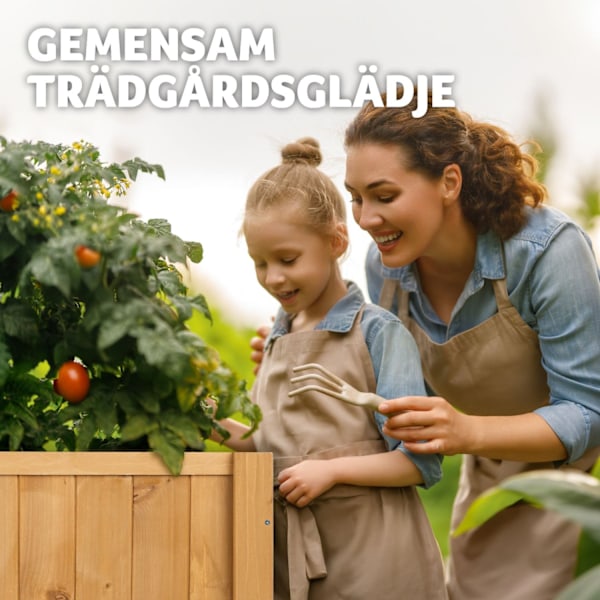 tectake Planteringslåda med förvaring Brun