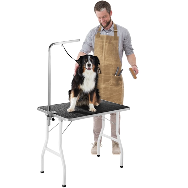 tectake Trimbord med justerbar galge Vit